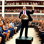 **Image:** A lively auction scene, showcasing an auctioneer passionately engaging bidders. Focus on dynamic body language and an enthusiastic crowd.