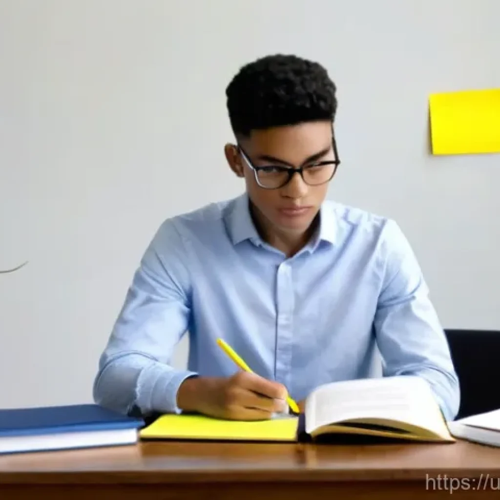 경매사 필기시험 문제 풀이법 소개 - **Prompt 1: Focused Study and Key Insights**
    A bright, well-lit image of a young adult, approxim...