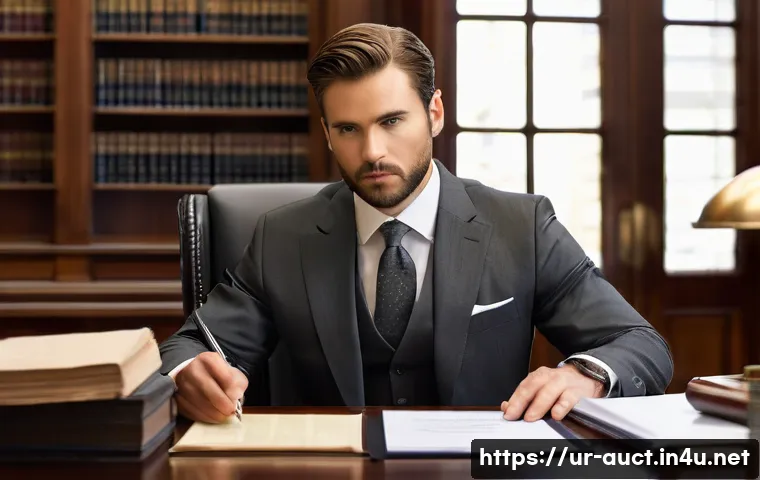 경매사 실기시험 예상 문제와 답변 - **Prompt 1: The Trustworthy Auctioneer Navigating Legalities**
A highly detailed, realistic phot...